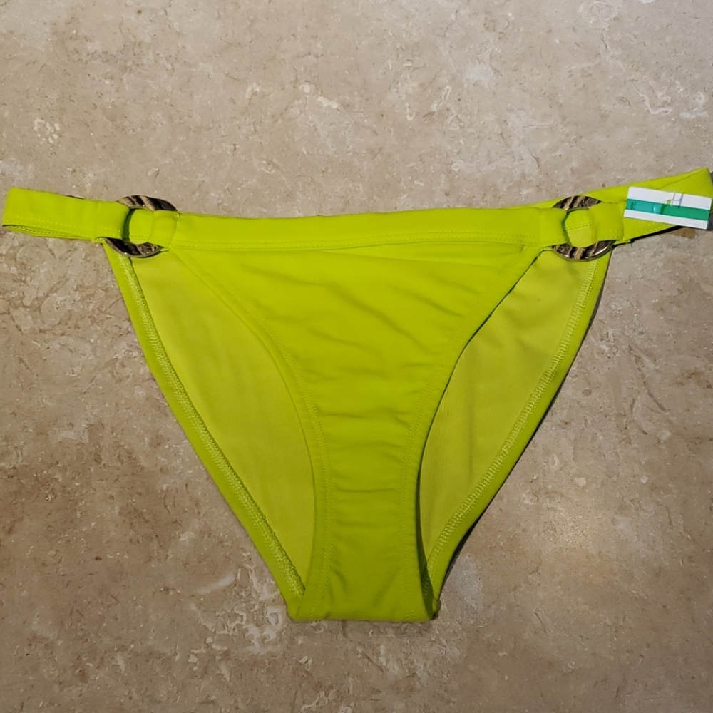 Topshop Lime Green Strappy Bikini Bottoms 8